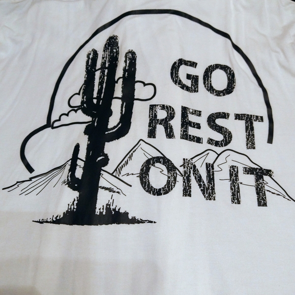 NWOT Wrangler Cactus Western Style Tank Top Extra Large "Go Rest On It" - Picture 4 of 6